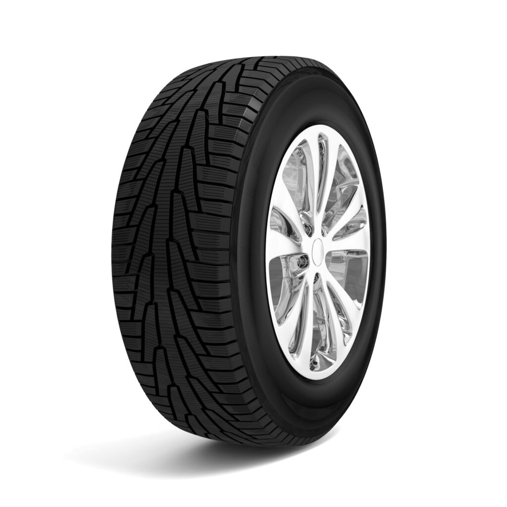 Car winter tire isolated