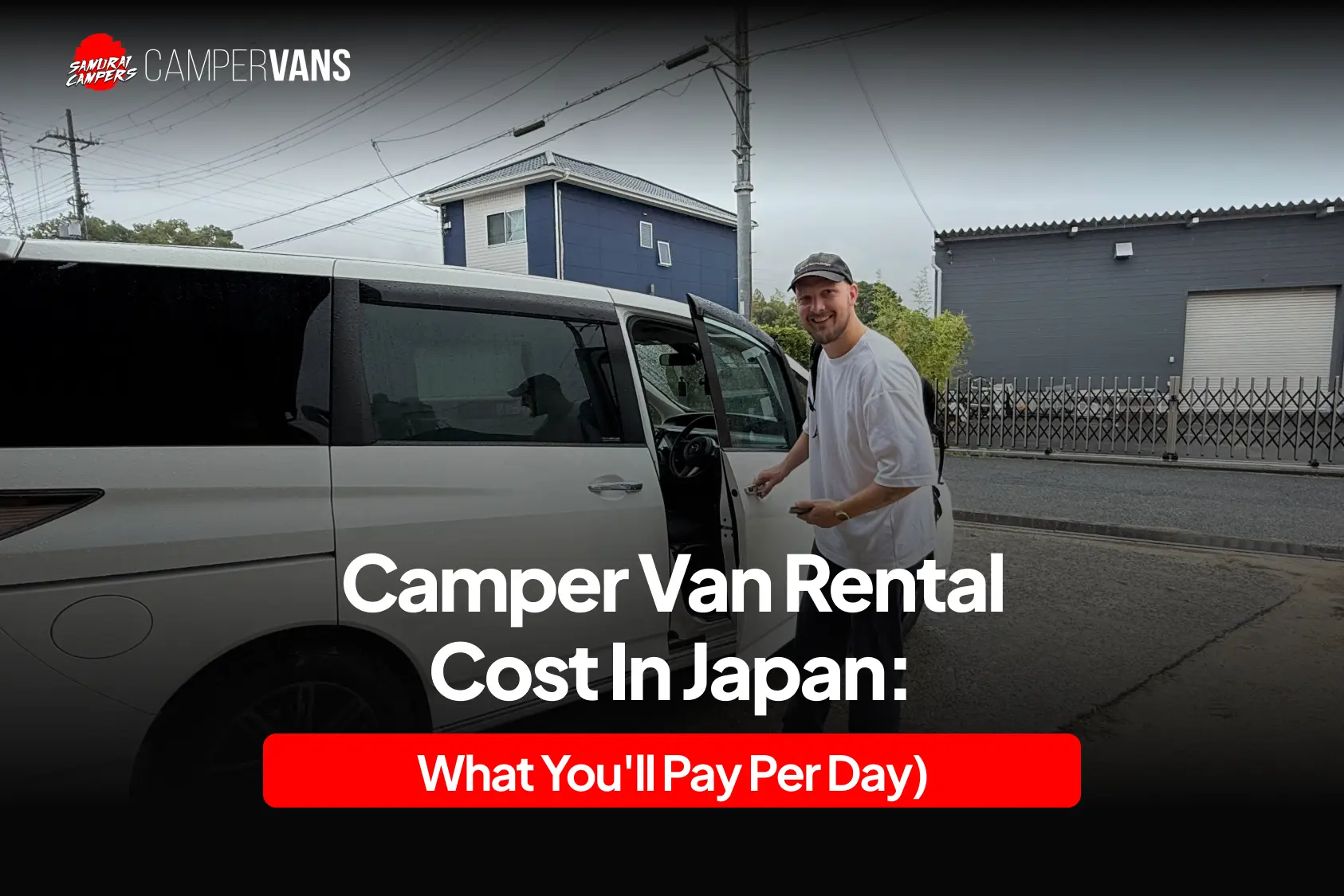Tourist renting a camper van in Tokyo Japan showing daily campervan rental cost experience